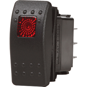 BLUE SEA 7929 CONTURA II SWITCH SPST BLACK, OFF-ON