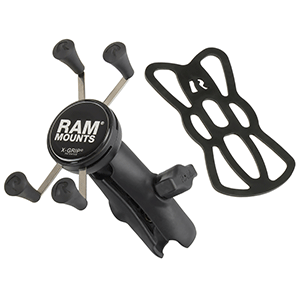 RAM MOUNT UNIVERSAL X-GRIP CELL PHONE CRADLE W/DOUBLE SOCKET ARM
