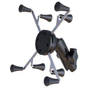 RAM MOUNT UNIVERSAL X-GRIP CRADLE WITH 1" BALL & STANDARD LENGTH DOUBLE SOCKET ARM F/7" TABLETS