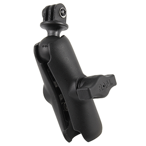 RAM MOUNT GOPRO HERO ADAPTER WITH DOUBLE SOCKET ARM