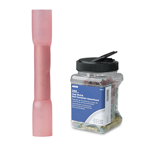 ANCOR 22-18 AWG HEAT SHRINK BUTT CONNECTOR, 250-PIECES, JAR