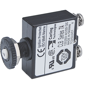 BLUE SEA PUSH BUTTON RESET ONLY SCREW TERMINAL CIRCUIT BREAKER, 7 AMPS