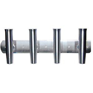 TIGRESS 4 ROD ALUMINUM TRANSOM MOUNT ROD HOLDER, 28"