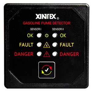 FIREBOY-XINTEX GASOLINE FUME DETECTOR W/DUAL CHANNEL, 12/24V