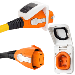 SMARTPLUG 50 AMP INLET & FEMALE CORD CONNECTOR COMBO, WHITE