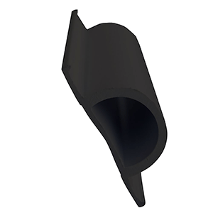 DOCK EDGE STANDARD "D" PVC PROFILE, 16' ROLL, BLACK