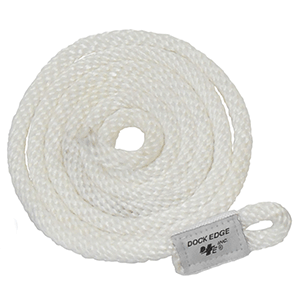 DOCK EDGE FENDER LINE, 3/8" X 5', WHITE, 2-PACK