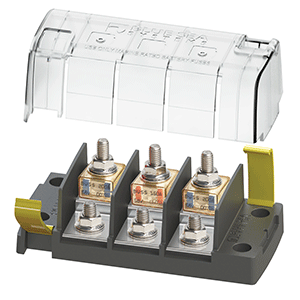 BLUE SEA 5194 MRBF SURFACE MOUNT 3 CIRCUIT FUSE BLOCK, INDEPENDENT SOURCE