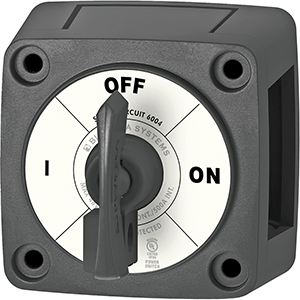 BLUE SEA 6004200 SINGLE CIRCUIT ON-OFF W/LOCKING KEY, BLACK