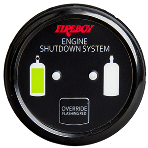 FIREBOY-XINTEX DELUXE HELM DISPLAY W/GAUGE BODY, LED & COLOR GRAPHICS F/ENGINE SHUTDOWN SYSTEM, BLACK BEZEL DISPLAY
