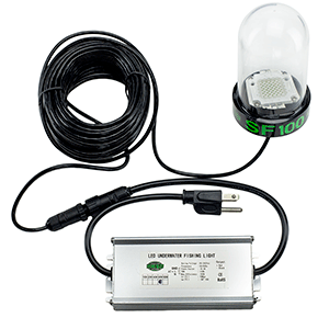HYDRO GLOW SF100B 100W/120VAC, UNDERWATER DOCK LIGHT, BLUE ANCHORED TO BOTTOM