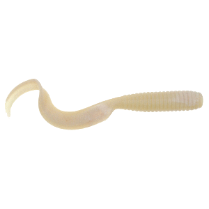 BERKLEY GULP! 6" GRUB, WHITE GLOW