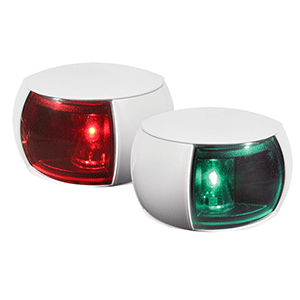HELLA MARINE NAVILED PORT & STARBOARD PAIR, 2NM, COLORED LENS/WHITE HOUSING