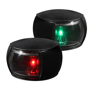 HELLA MARINE NAVILED PORT & STARBOARD PAIR, 2NM, CLEAR LENS/BLACK HOUSING