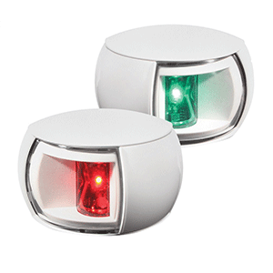 HELLA MARINE NAVILED PORT & STARBOARD PAIR, 2NM, CLEAR LENS/WHITE HOUSING