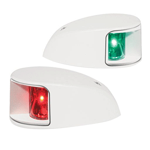 HELLA MARINE NAVILED DECK MOUNT PORT & STARBOARD PAIR, 2NM, CLEAR LENS/WHITE HOUSING