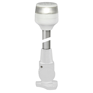 HELLA MARINE NAVILED 360 COMPACT ALL ROUND LAMP, 2NM, 40" FOLD DOWN BASE, WHITE