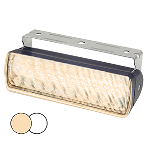 HELLA MARINE SEA HAWK XL DUAL COLOR LED FLOODLIGHTS, WARM WHITE/WHITE LED, BLACK HOUSING