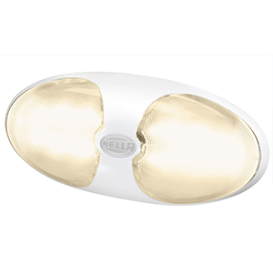 HELLA MARINE DURALED 12 INTERIOR/EXTERIOR LAMP, WARM WHITE LED, WHITE HOUSING