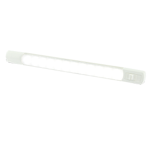 HELLA MARINE SURFACE STRIP LIGHT W/SWITCH, WHITE LED, 12V