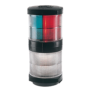 HELLA MARINE TRI-COLOR NAVIGATION LIGHT/ANCHOR NAVIGATION LAMP- INCANDESCENT, 2NM, BLACK HOUSING, 12V