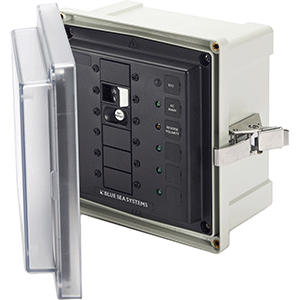 BLUE SEA 3116, SMS PANEL ENCLOSURE W/ELCI (30A) AND 3 BLANKS, 120V