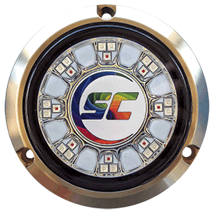 SHADOW-CASTER SCR-24 BRONZE UNDERWATER LIGHT, 24 LEDS, FULL COLOR CHANGING