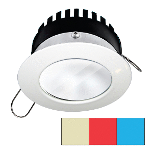 I2SYSTEMS APEIRON PRO A503, 3W, ROUND, WARM WHITE, RED & BLUE, WHITE FINISH
