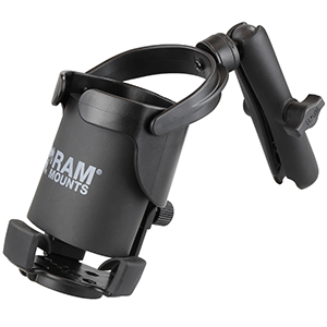 RAM MOUNT LEVEL CUP XL W/LONG DOUBLE SOCKET ARM