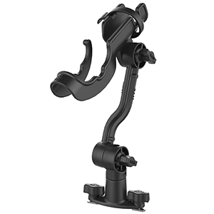 RAM MOUNT RAM-ROD ROD HOLDER WITH SPLINE POST, EXTENSION ARM AND TRACK BASE