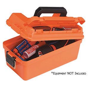 PLANO SMALL SHALLOW EMERGENCY DRY STORAGE SUPPLY BOX, ORANGE