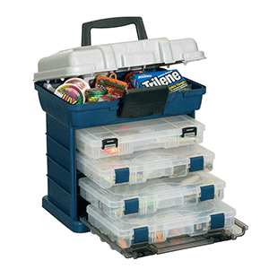 PLANO 4-BY 3600 STOWAWAY RACK SYSTEM, BLUE/SILVER