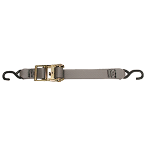 CARGOBUCKLE MULTIPURPOSE RATCHET STRAP TIE-DOWN W/S-HOOKS, 2" X 15'