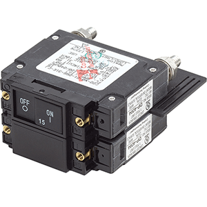BLUE SEA 7462 UL-489 CIRCUIT BREAKER, 15A FLAT ROCKER