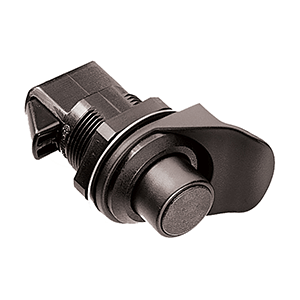 SOUTHCO NON-LOCKING FLUSH/KNOB LATCH, BLACK PLASTIC