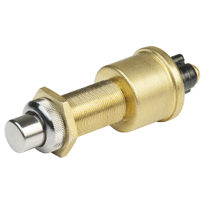 BEP 2-POSITION SPST HEAVY-DUTY PUSH BUTTON SWITCH, OFF/(ON), 35 AMP