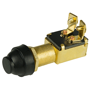 BEP 2-POSITION SPST PUSH BUTTON SWITCH, OFF/(ON)