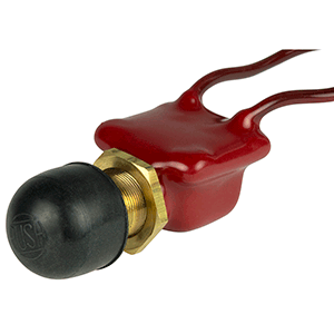 BEP 2-POSITION SPST PVC COATED PUSH BUTTON SWITCH, OFF/(ON)