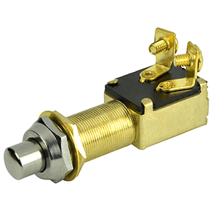 BEP 2-POSITION SPST RECESSED PUSH BUTTON SWITCH, OFF/(ON)