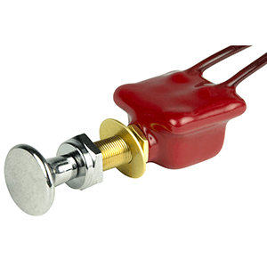 BEP 2-POSITION SPST PUSH-PULL SWITCH W/WIRE LEADS, OFF/ON