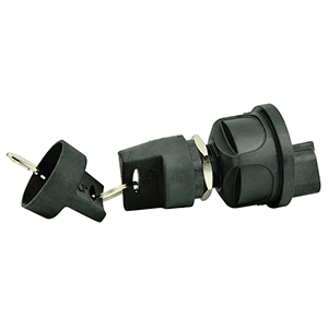 BEP 3-POSITION SEALED NYLON IGNITION SWITCH, OFF/IGNITION & ACCESSORY/IGNITION & START