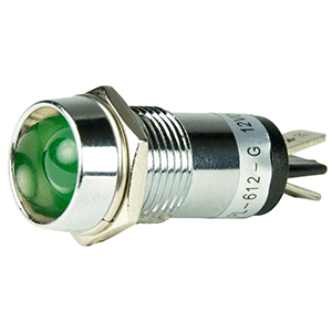 BEP LED PILOT INDICATOR LIGHT, 12V, GREEN