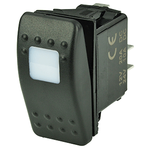 BEP SPST CONTURA SWITCH, 1-AMBER LED, OFF/ON