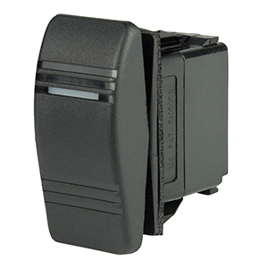BEP SPDT CONTURA SWITCH, 1-AMBER LED, (ON)/OFF/ON