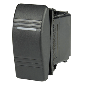 BEP DPDT CONTURA SWITCH, 1-AMBER LED, ON/OFF/(ON)