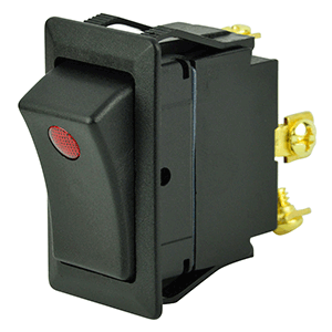 BEP SPST ROCKER SWITCH, 1-LED, 12V, ON/OFF