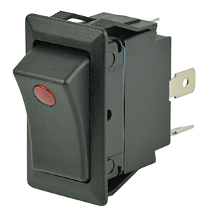 BEP SPST ROCKER SWITCH, 1-LED, 12V/24V, ON/OFF