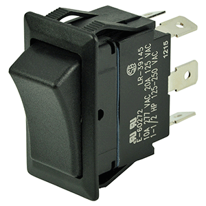 BEP DPDT ROCKER SWITCH, 12V/24V, ON/OFF/ON