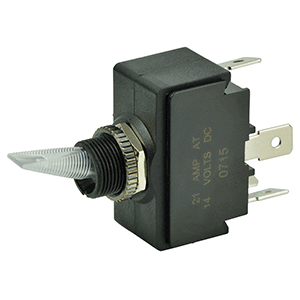 BEP SPST LIGHTED TOGGLE SWITCH, RED LED, 12V, ON/OFF