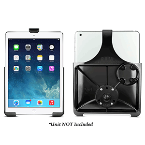 RAM MOUNT EZ-ROLL'R MODEL SPECIFIC CRADLE W/ROUND BASE ADAPTER f/THE IPAD 5TH GENERATION, APPLE IPAD AIR 1-2 & IPAD PRO 9.7
